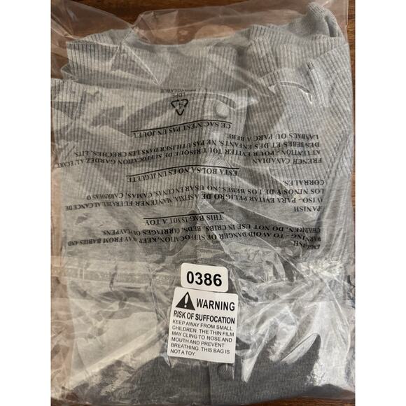 Philosophy Long Sleeve Cardigan Sweater Minimalist New Romanticism Mist Grey 2XL - Picture 6 of 8